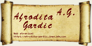 Afrodita Gardić vizit kartica